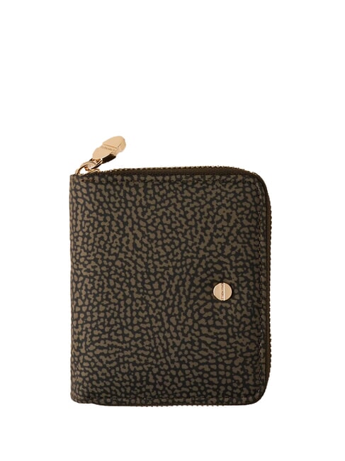 BORBONESE CLASSICA Geldbörse mit mittlerem Reißverschluss Lorbeer - Reisetaschen