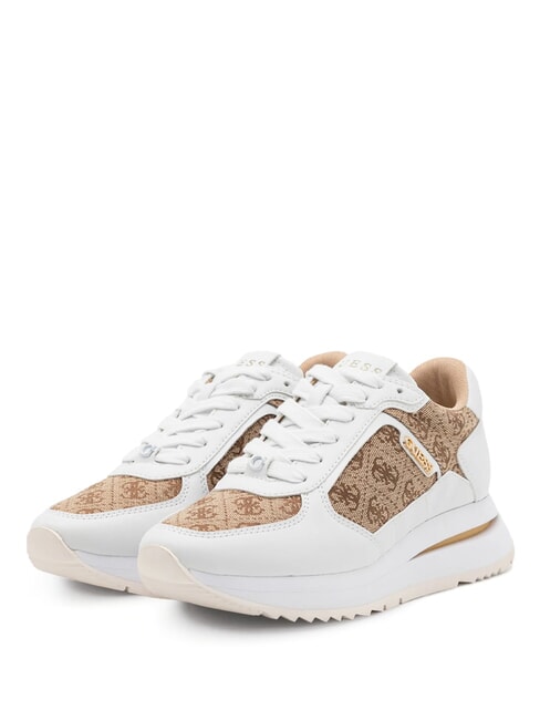 GUESS ENERGY4 Turnschuhe Beige / Braun - Damenschuhe