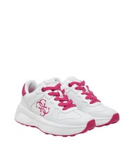GUESS LUCKEI Sneakers mit 4G-Logo Wei&szlig; / Fuchsia - Damenschuhe - 1