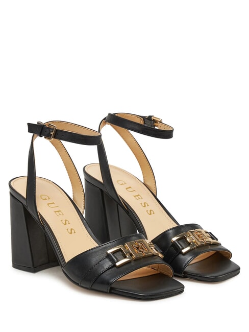 GUESS GRATO Hohe Ledersandalen SCHWARZ - Damenschuhe