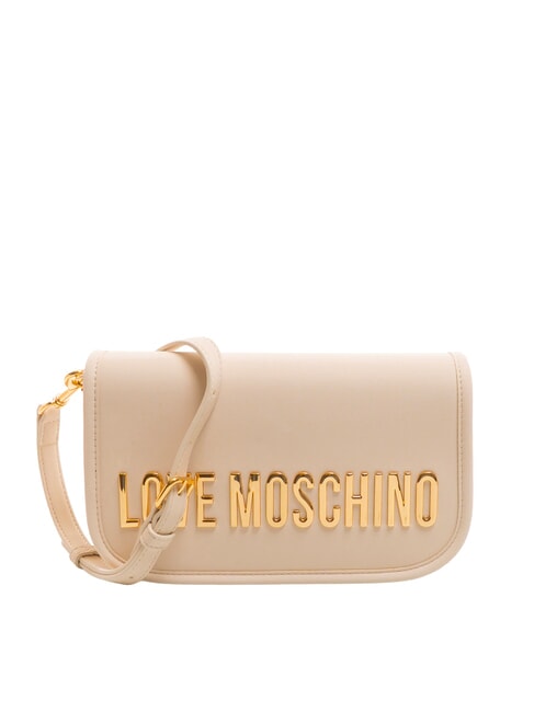 LOVE MOSCHINO BOLD LOVE Umhängetasche mit Überschlag Elfenbein - Damentaschen