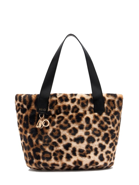 LIUJO VERRY Große Hobo-Tasche aus Plüsch natürlicher Fleck. - Damentaschen