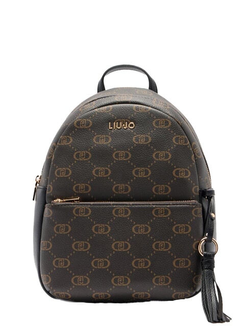 LIUJO CIRRY Mittlerer Rucksack mit Allover-Logo SCHWARZ - Damentaschen