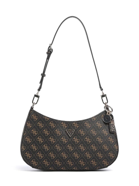 GUESS NOELLE 2 Schultertasche mit 4G-Logo braun - Damentaschen