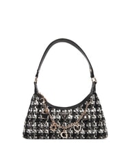 GUESS EVERLEE Tasche aus Jacquard-Stoff mit Anhänger - Damentaschen