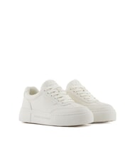 ARMANI EXCHANGE KURT MINI-TUMBLED Sneakers mit hoher Sohle cremefarben - Damenschuhe - 1