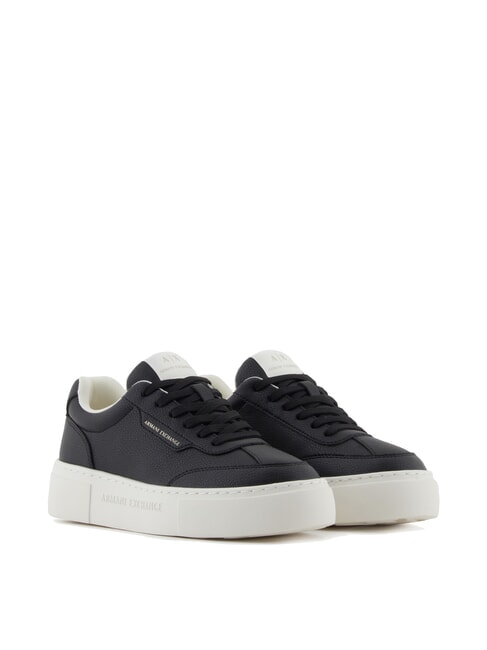 ARMANI EXCHANGE KURT MINI-TUMBLED Sneakers mit hoher Sohle Schwarz - Damenschuhe