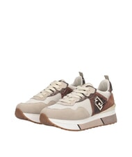 LIUJO MAXI WONDER 01 Plateau-Sneaker mit Python-Details Seil/Schokolade - Damenschuhe - 1