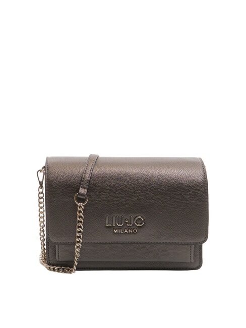 LIUJO CALIWEN Kleine Umhängetasche mit Überschlag Anthrazit met. - Damentaschen