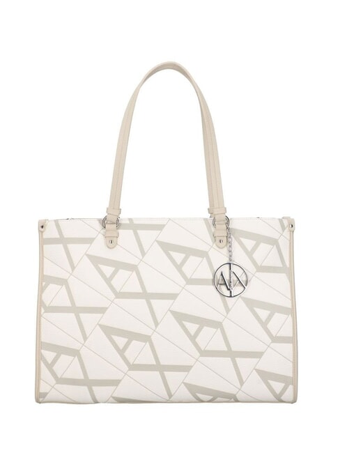 ARMANI EXCHANGE GYNGER Umhängetasche mit Allover-Logo-Print weiß/tal - Damentaschen