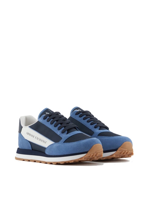 ARMANI EXCHANGE OSAKA Turnschuhe Mann blau+marineblau+cremeweiß - Herrenschuhe