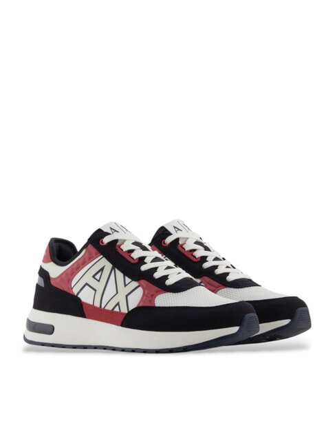 ARMANI EXCHANGE DUSSELDORF Turnschuhe Mann Off White + Cardin + Marineblau - Herrenschuhe
