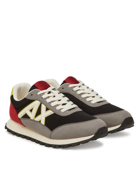 ARMANI EXCHANGE A|X Turnschuhe neutrales Grau+Schwarz+Gelb - Herrenschuhe