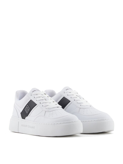 ARMANI EXCHANGE A|X Sneaker mit Seitenband MULTICOLOR / OP.WEISS + SCHWARZ - Damenschuhe