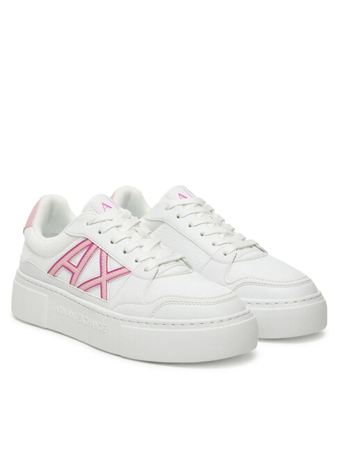ARMANI EXCHANGE A|X Sneaker mit kontrastierendem Logo op.weiß+rosa - Damenschuhe