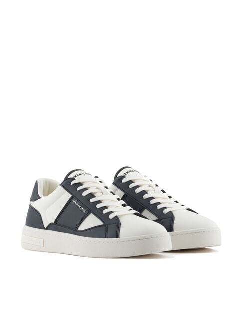 ARMANI EXCHANGE A|X Sneaker mit kontrastierenden Einsätzen Off White + Jet Set - Herrenschuhe