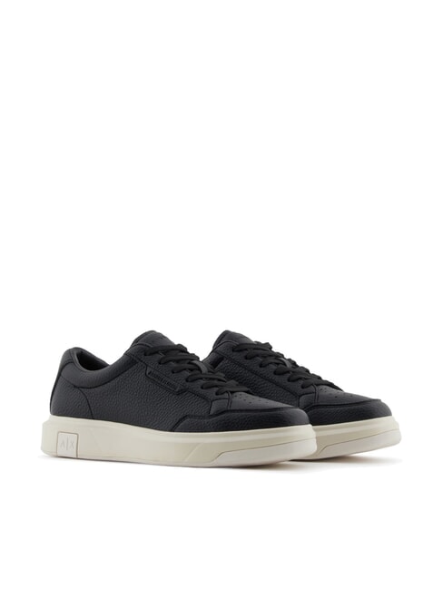ARMANI EXCHANGE A|X Basic-Sneaker mit Nähten Schwarz Schwarz - Herrenschuhe