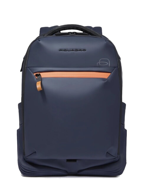PIQUADRO CORNER SPECIALE GOMMATO  14" Laptop-Rucksack, erweiterbar Blau - PC-Rucksäcke