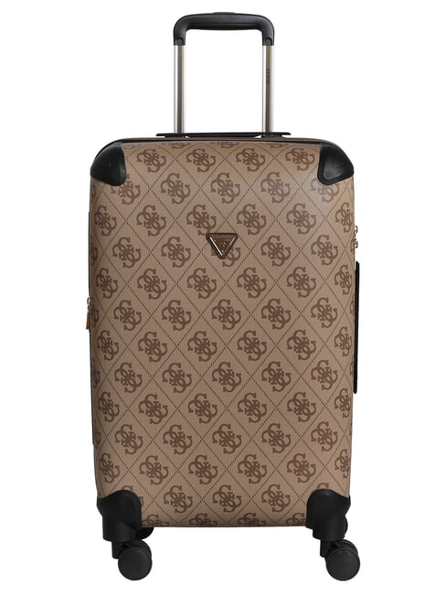 GUESS BERTA 22 Mittlerer Trolley Latte-Logo / braun - Harte Trolleys