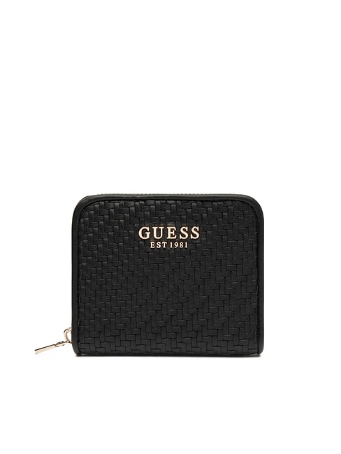 GUESS MIREMA Kleine gewebte Brieftasche SCHWARZ - Brieftaschen Damen