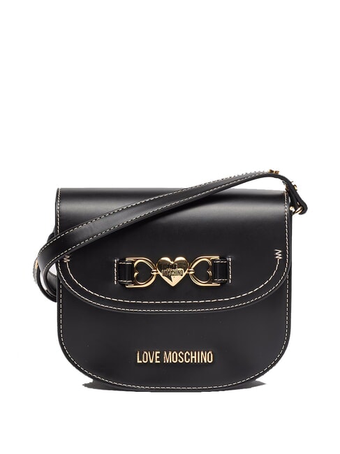 LOVE MOSCHINO LOVE CHAIN Mini-Umhängetasche Schwarz - Damentaschen