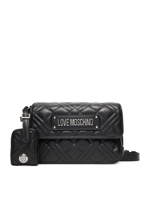 LOVE MOSCHINO QUILTED S Mini-Umhängetasche Schwarz Schwarz - Damentaschen