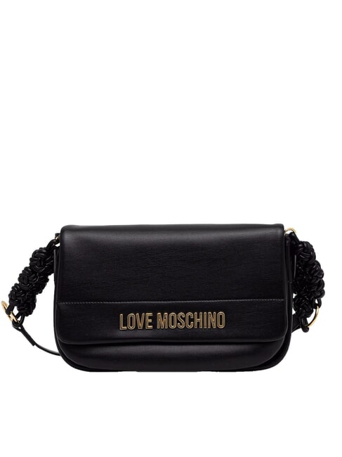 LOVE MOSCHINO SMART DAILY Umhängetasche mit gewebtem Muster Schwarz - Damentaschen