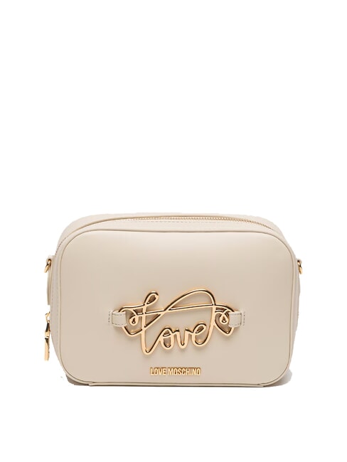 LOVE MOSCHINO CURSIVE LOGO Mini-Umhängetasche Elfenbein - Damentaschen