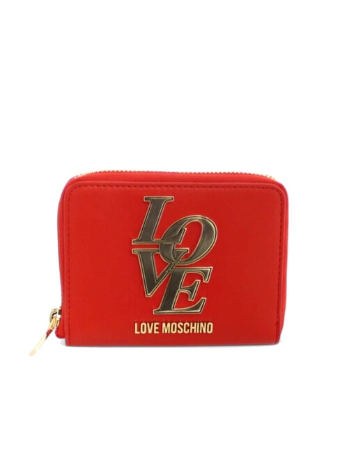 LOVE MOSCHINO LOVE Mini-Geldbörse mit Rundum-Reißverschluss rot - Brieftaschen Damen