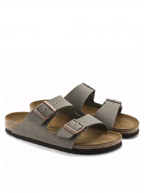 BIRKENSTOCK ARIZONA Nubuk-Sandale Stein - Herrenschuhe