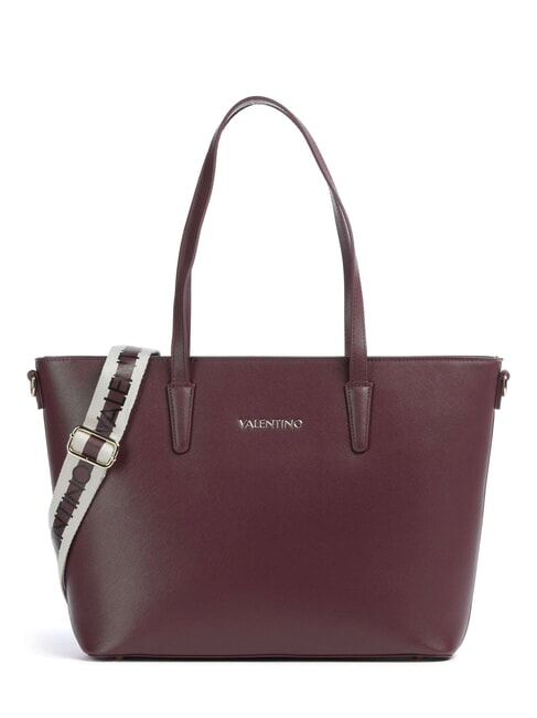 MARIO VALENTINO ZERO RE Shopping Bag mit Logo-Schultergurt prune - Damentaschen