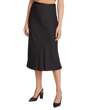 CALVIN KLEIN CK Gl&auml;nzender Longuette-Rock ck schwarz - Damenr&ouml;cke - 1