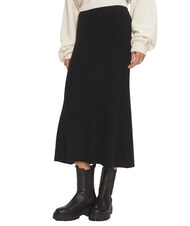 CALVIN KLEIN CK Gerippter ausgestellter Midirock - Damenröcke