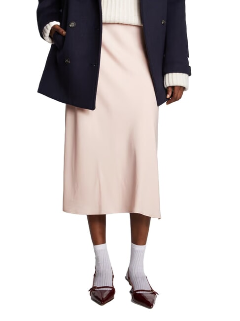 CALVIN KLEIN CK Glänzender Longuette-Rock Blütenblatt erröten - Damenröcke