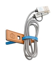 PIQUADRO BAGMOTIC Lederkabelbinder mit USB-Kabel - Reisezubehör