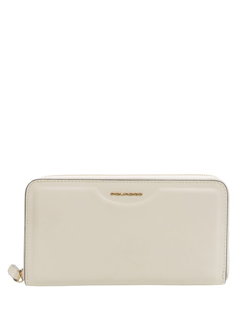 PIQUADRO GEA GEA Geldbörse aus Leder Weiß - Brieftaschen Damen