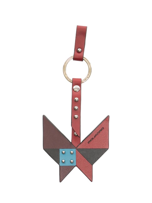 PIQUADRO MUSE Kartenetui aus Leder und Metall Burgund - Schlüsselanhänger und Schlüsseletuis