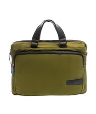 PIQUADRO PQ-RY Schlanke 14-Zoll-Laptop-Aktentasche Gr&uuml;n Schwarz - Arbeitstaschen - 1