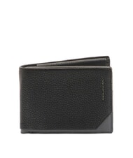 PIQUADRO TALLIN Brieftaschenklappe und M&uuml;nzfach aus Leder Schwarz - Brieftaschen Herren - 1