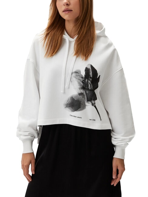 CALVIN KLEIN CK JEANS Hoodie mit Print strahlendes Weiß - Sweatshirts Damen