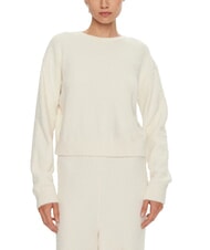 CALVIN KLEIN CK Sweatshirt mit Rundhalsausschnitt Elfenbein - Sweatshirts Damen - 1