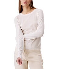 CALVIN KLEIN CK JEANS Baumwollpullover mit Rundhalsausschnitt Elfenbein - Damenpullover - 1