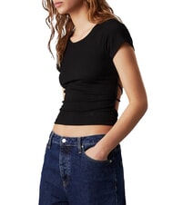 CALVIN KLEIN CK JEANS T-Shirt mit freiem Rücken und Crossover - T-Shirts und Tops für Damen