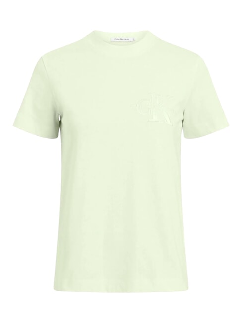 CALVIN KLEIN CK JEANS Kurzärmeliges Baumwoll-T-Shirt Seladongrün - T-Shirts und Tops für Damen