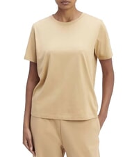 CALVIN KLEIN CK Kurz&auml;rmliges T-Shirt mit Rundhalsausschnitt Eiskaffee - T-Shirts und Tops f&uuml;r Damen - 1
