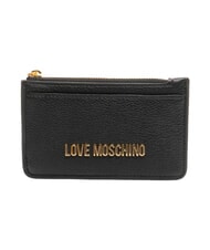 LOVE MOSCHINO JEWEL Flaches Kartenetui mit Rei&szlig;verschluss Schwarz - Brieftaschen Damen - 1