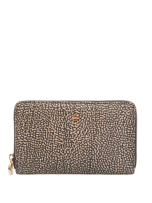 BORBONESE CLASSICA  Geldbörse mit Rundum-Reißverschluss OP / NATUR / SCHWARZ - Brieftaschen Damen