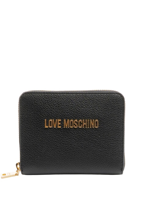 LOVE MOSCHINO LETTERING Geldbörse mit Rundum-Reißverschluss Schwarz - Brieftaschen Damen