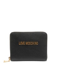 LOVE MOSCHINO LETTERING Geldbörse mit Rundum-Reißverschluss Schwarz - Brieftaschen Damen - 1