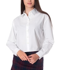 CALVIN KLEIN CK JEANS Kurzes, langärmeliges Baumwollhemd - Damenblusen